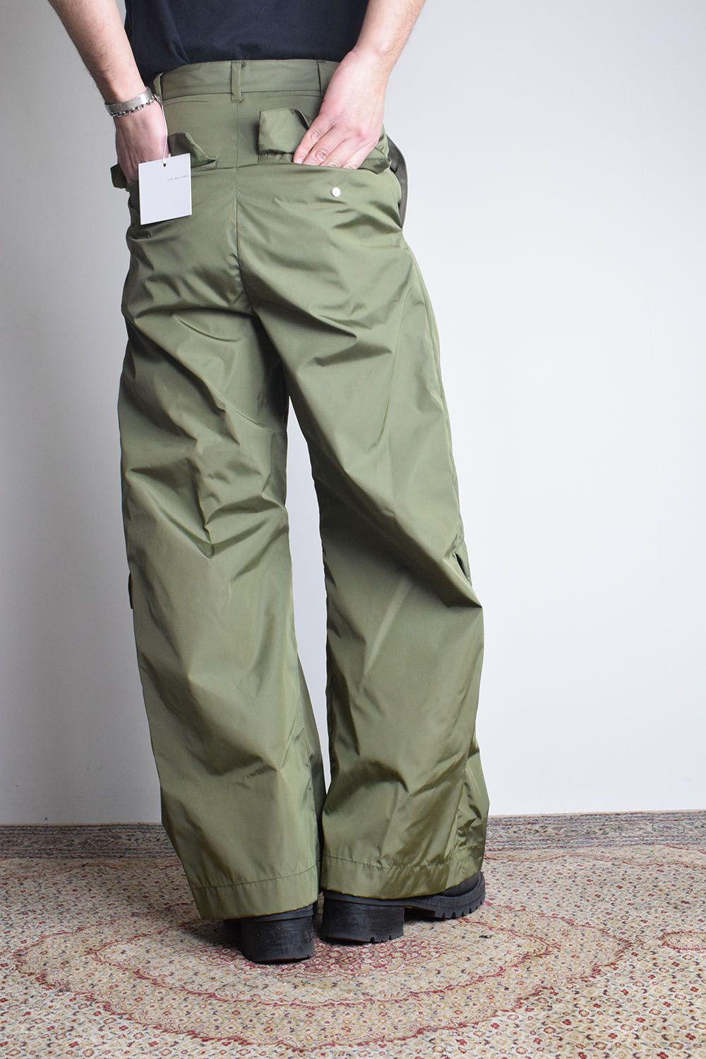 Shingle Flap Baggy Trousers "Military Green" / シンフラップバギートラウザー"ミリタリーグリーン"