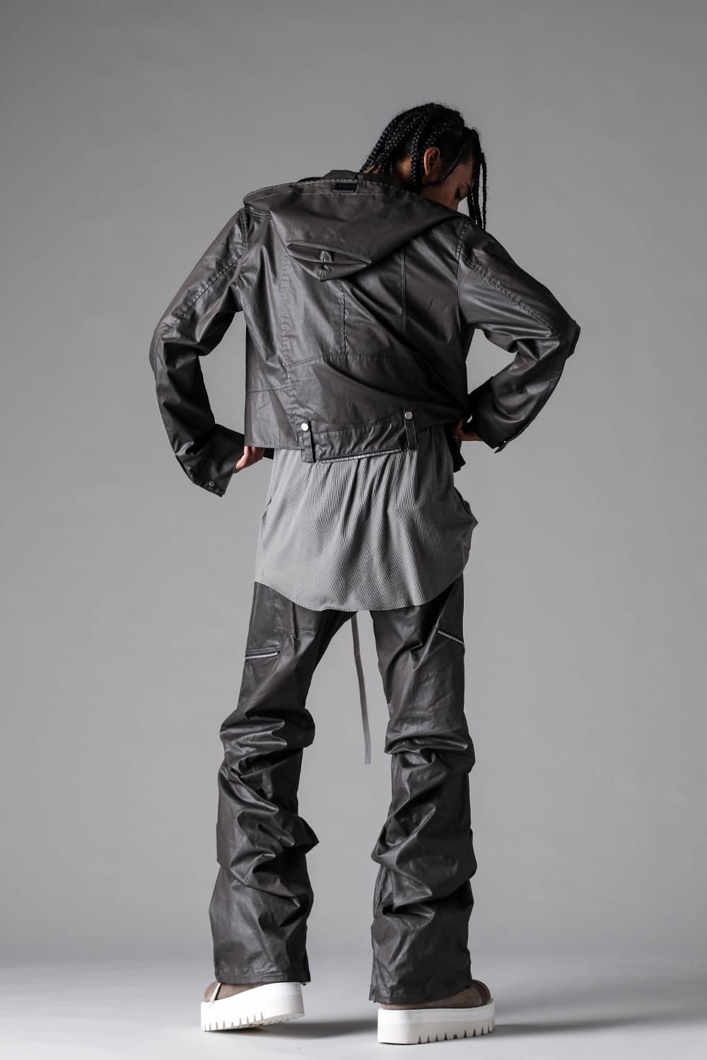 《2027SS先行予約》Side Zip Tuck Baggy Pants"Black / Khaki" / サイドジップタックバギーパンツ"ブラック / カーキ"