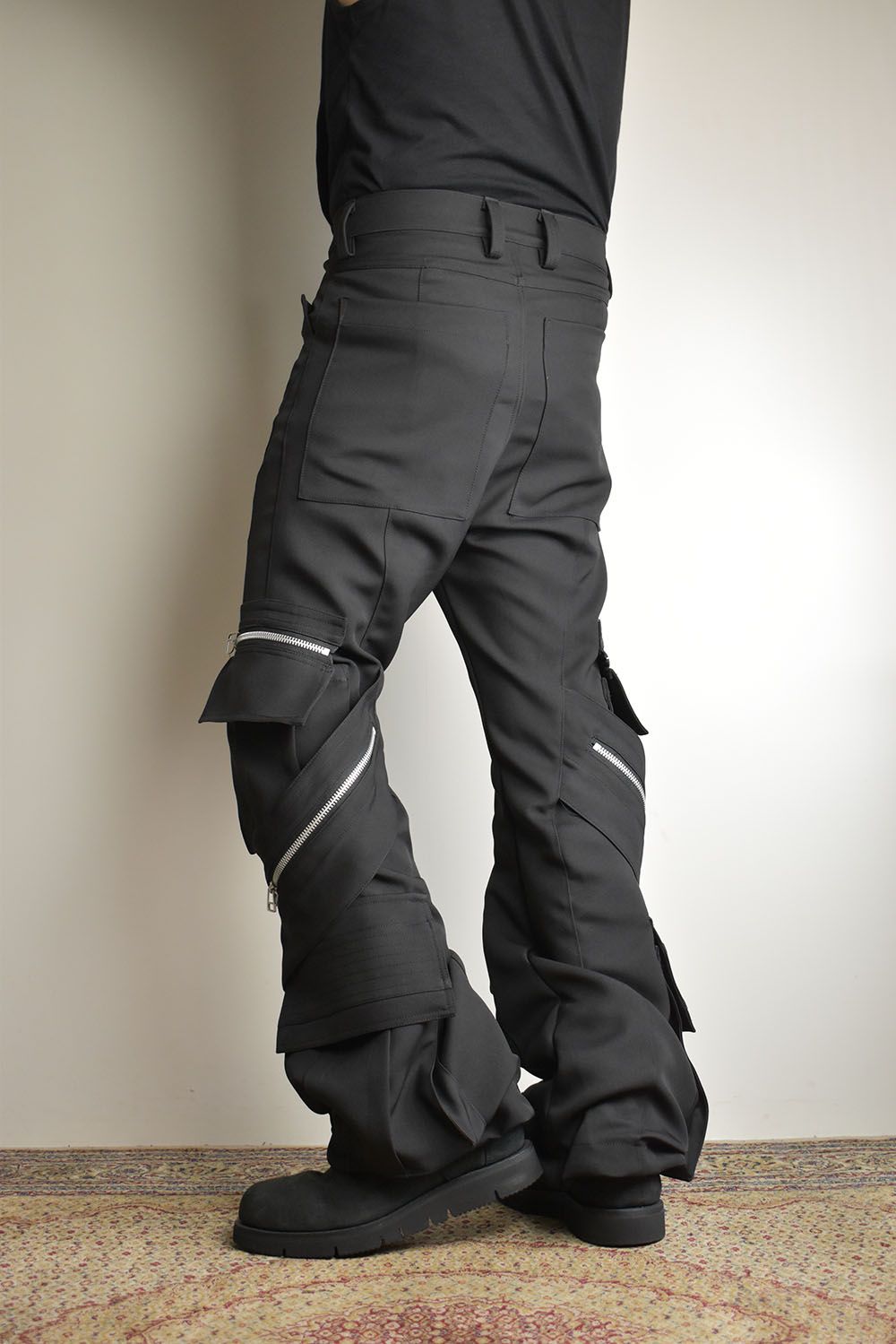 Cargo Flare Baggy Pants"Black" / カーゴフレアバギーパンツ"ブラック"