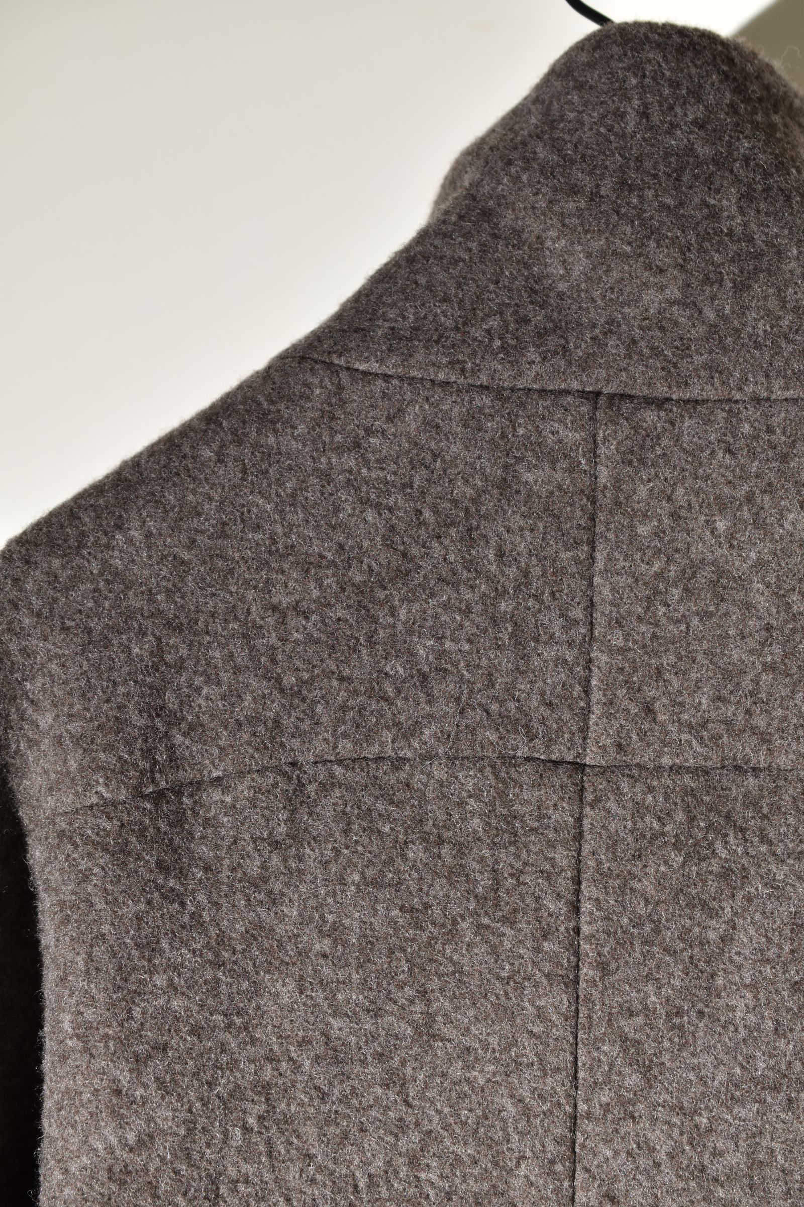 Wool Pile High Neck Coat "GreyBeige" / ウールパイルハイネックコート"グレーベージュ"