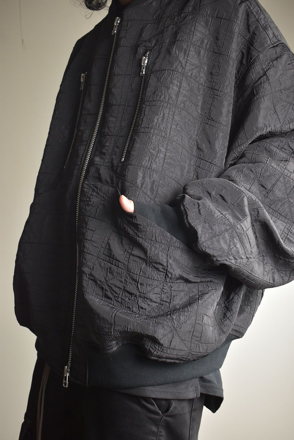 Geometry Jumbo MA-1 Blouson"Black" / ジオメトリージャンボMA-1ブルゾン"ブラック"