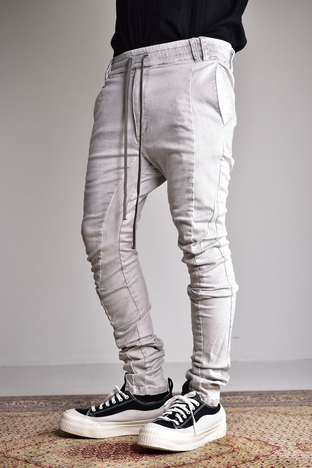 Dust Dyed Anatomical Fitted Long Pants"White"/ダストダイアナトミカルフィットロングパンツ"ホワイト"