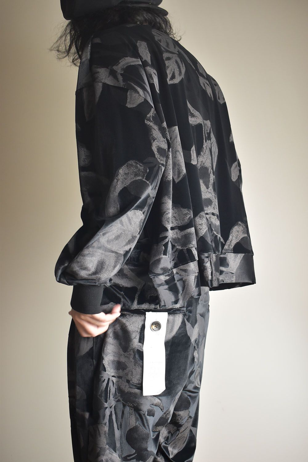 Crew Neck Side Vent Pullover"Black" / クルーネックサイドベンツプルオーバー"ブラック"