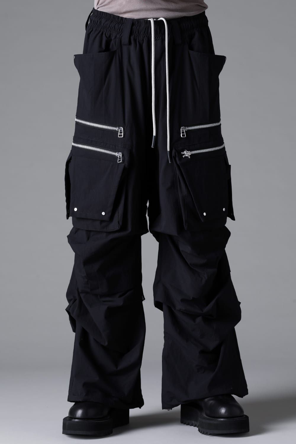 《2026SS先行予約》Cargo Tuck Wide Pants"Black / White /Stone" / カーゴタックワイドパンツ"ブラック/ホワイト/ストーン"