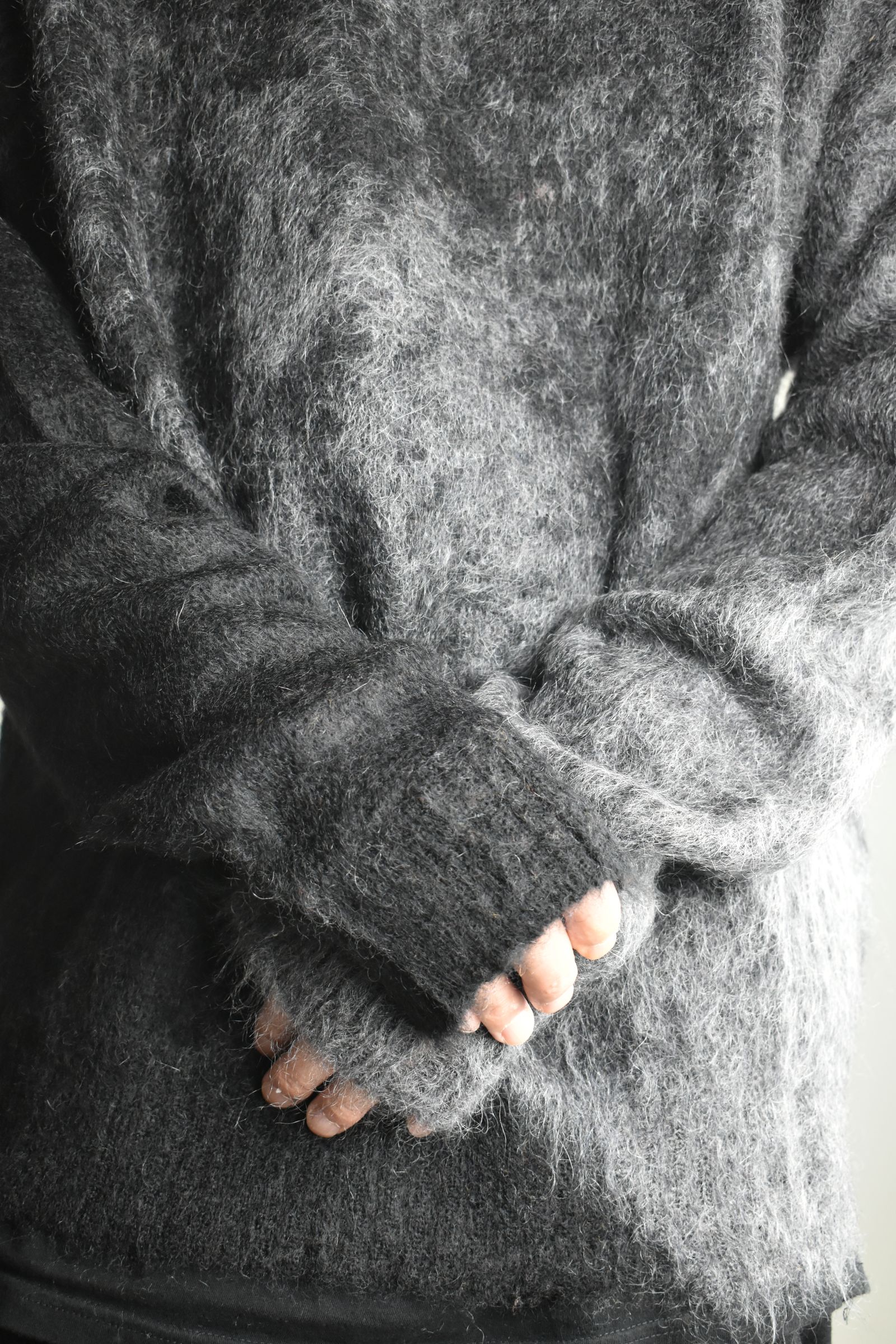 Gradation Mohair Knit Pullover"Black" / グラデーションモヘアニットプルオーバー"ブラック"