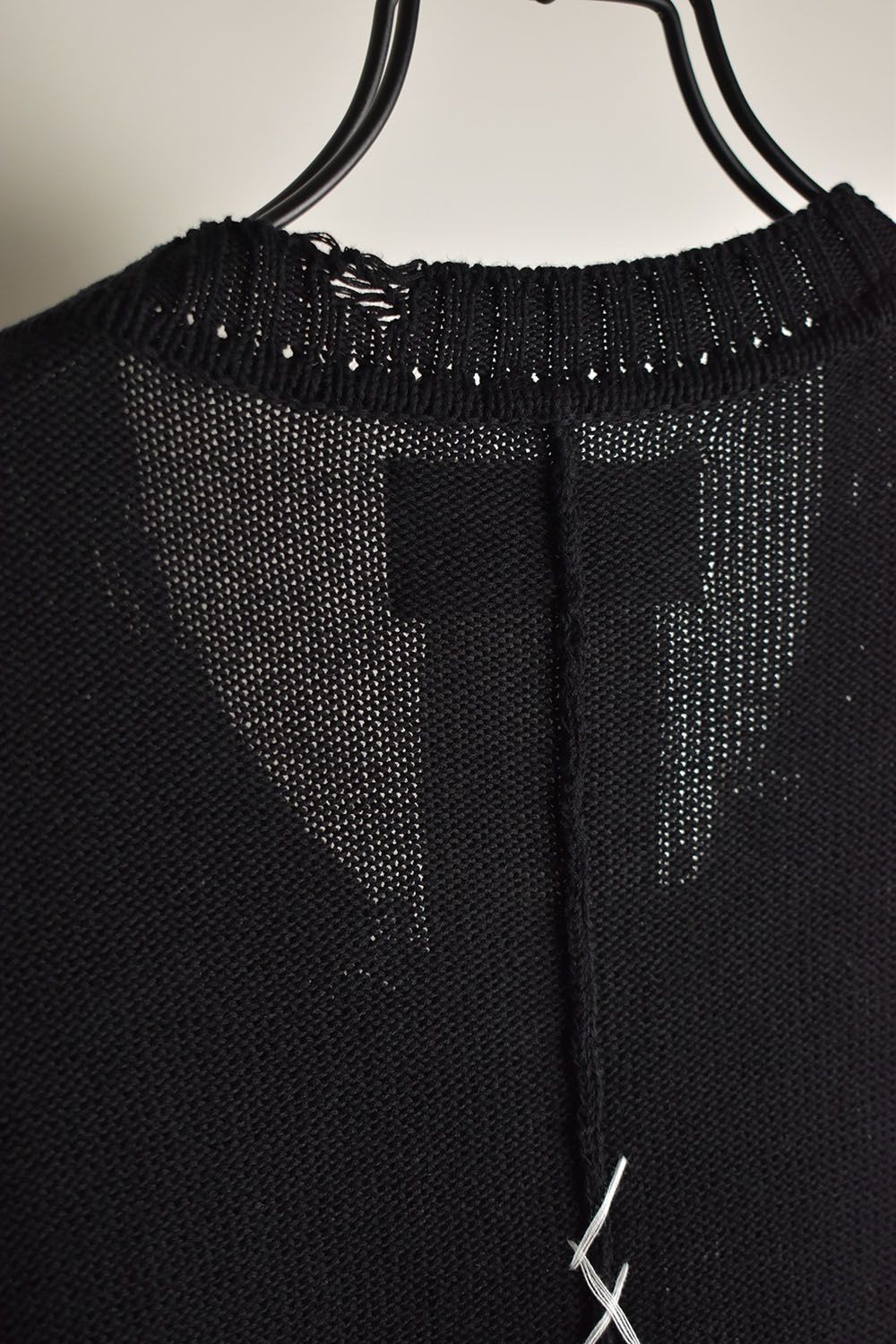 Damage Knit Tee"Black"/ダメージニットTee"ブラック"
