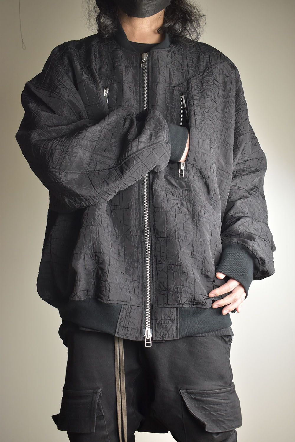 Geometry Jumbo MA-1 Blouson"Black" / ジオメトリージャンボMA-1ブルゾン"ブラック"