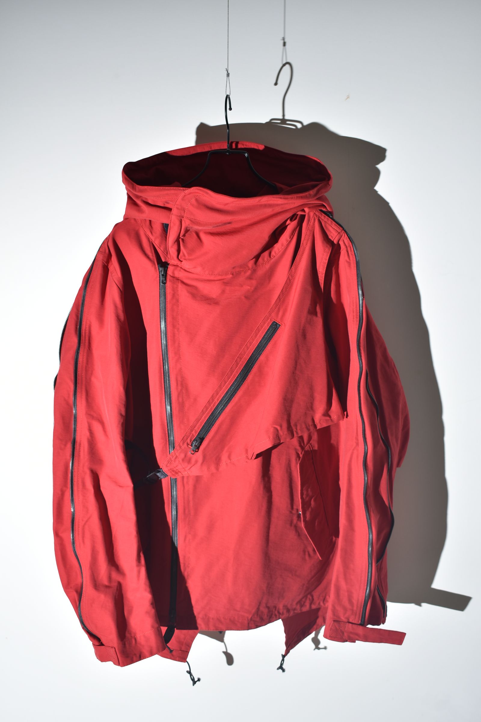 Multi Zip Short Mods Coat"Red" / マルチジップショートモッズコート"レッド"