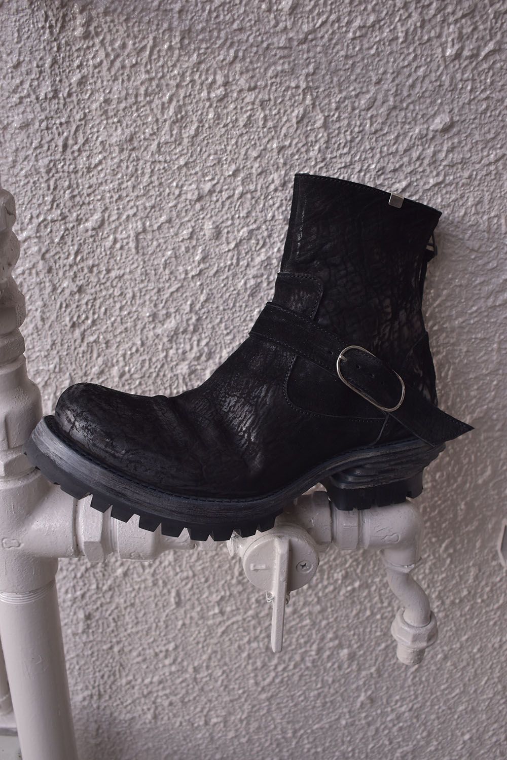Impermanence Uneven Skiving Cordvan / Silver925"Black" / アンイーブンスカイビングコードバンエンジニアブーツ"ブラック"