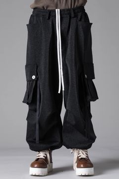 《2026AW先行予約》Lurex Extra Wide Pants"Black" / ルレックス エクストラワイドパンツ"ブラック"