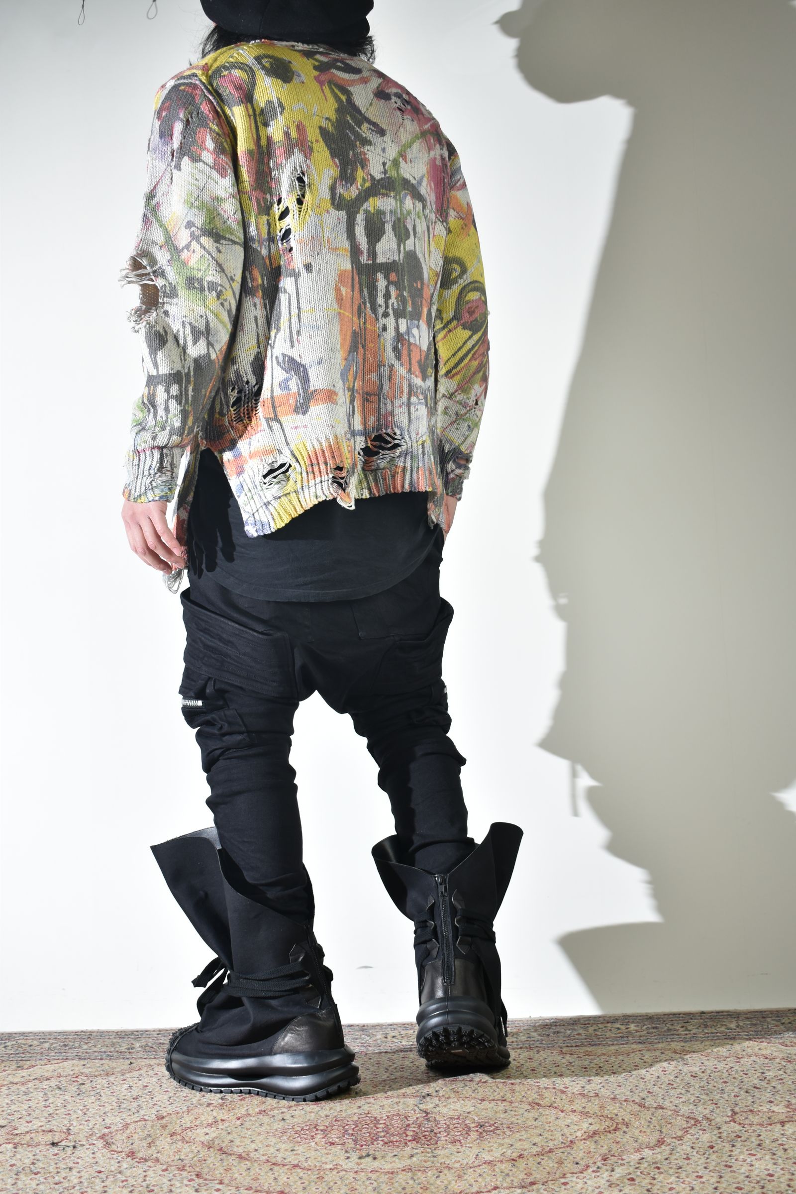 サルエルスキニーも合うサックブーツ