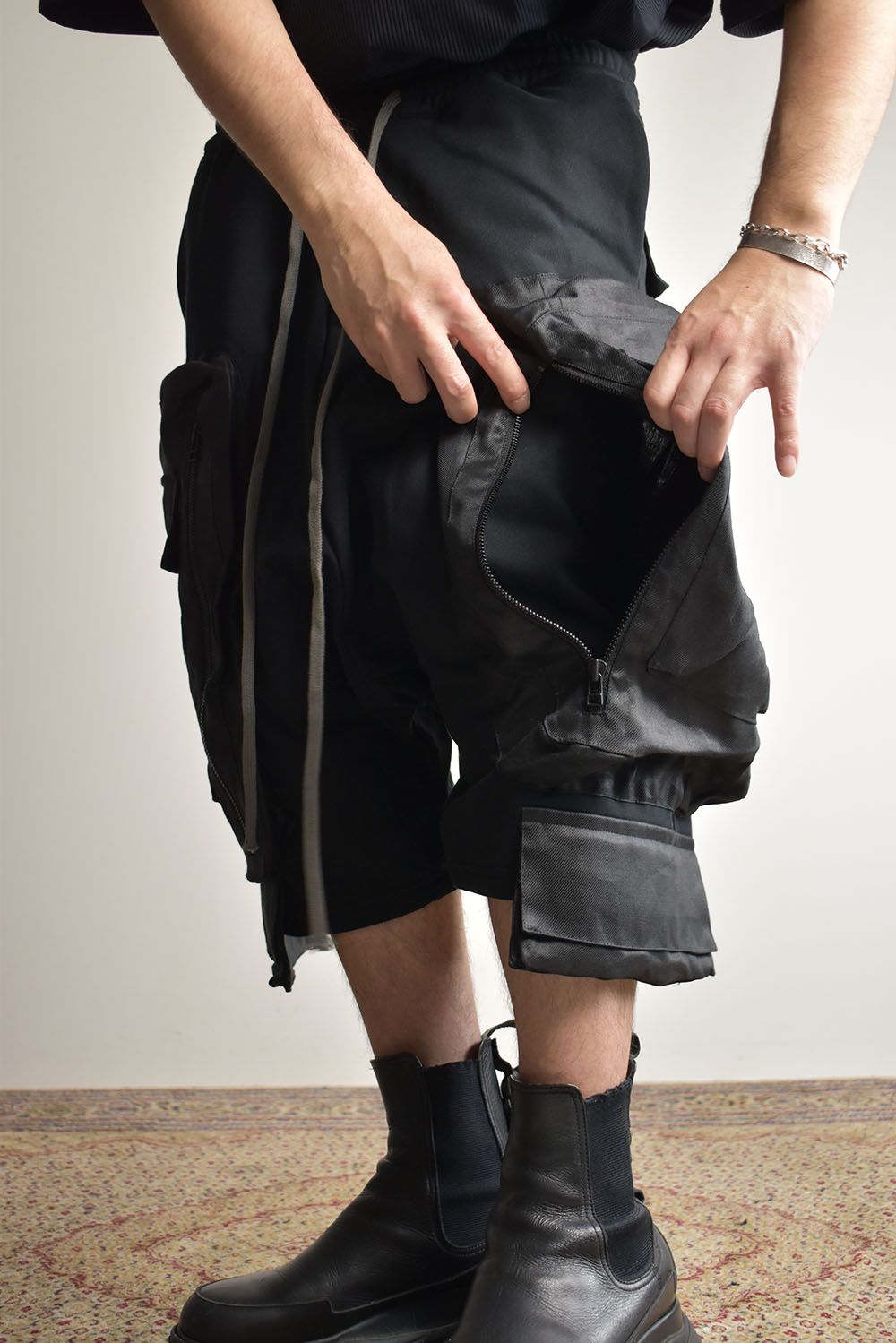 Combi Srouel Sweat Shorts"Black" / コンビサルエルスウェットショーツ"ブラック"