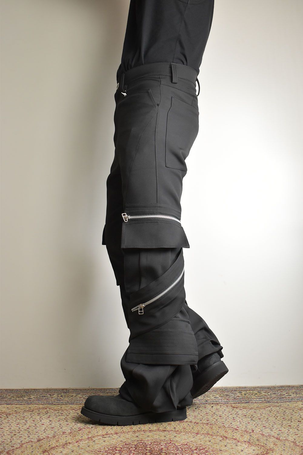 Cargo Flare Baggy Pants"Black" / カーゴフレアバギーパンツ"ブラック"