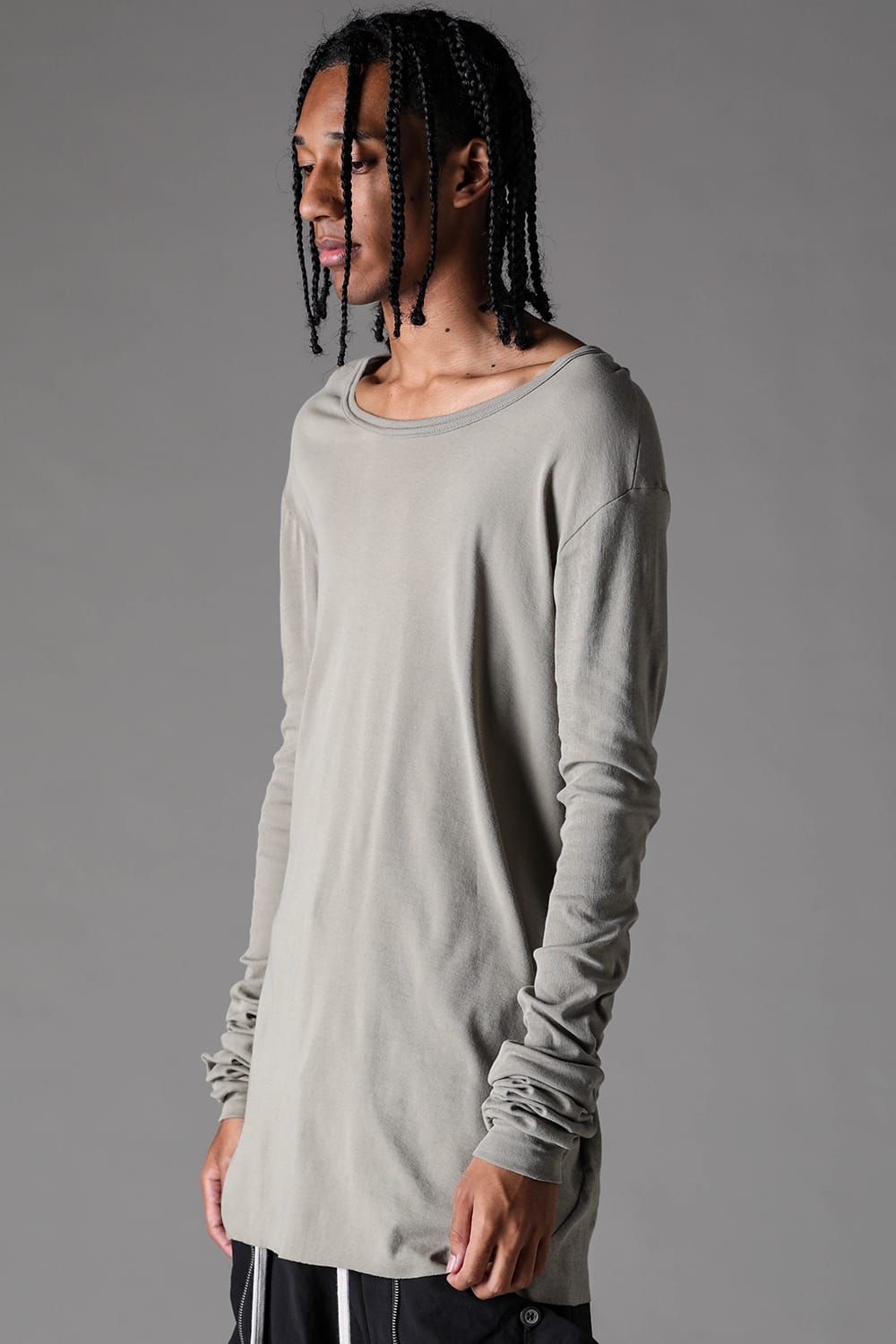 《2027SS先行予約》High Twist Rib Jersey Long Sleeve Tee "Black/ Sage Green / Brown / L.Grey / White "/ハイツイストリブジャージーロングスリーブTee"ブラック/セージグリーン/ブラウン/ライトグレー/ホワイト"