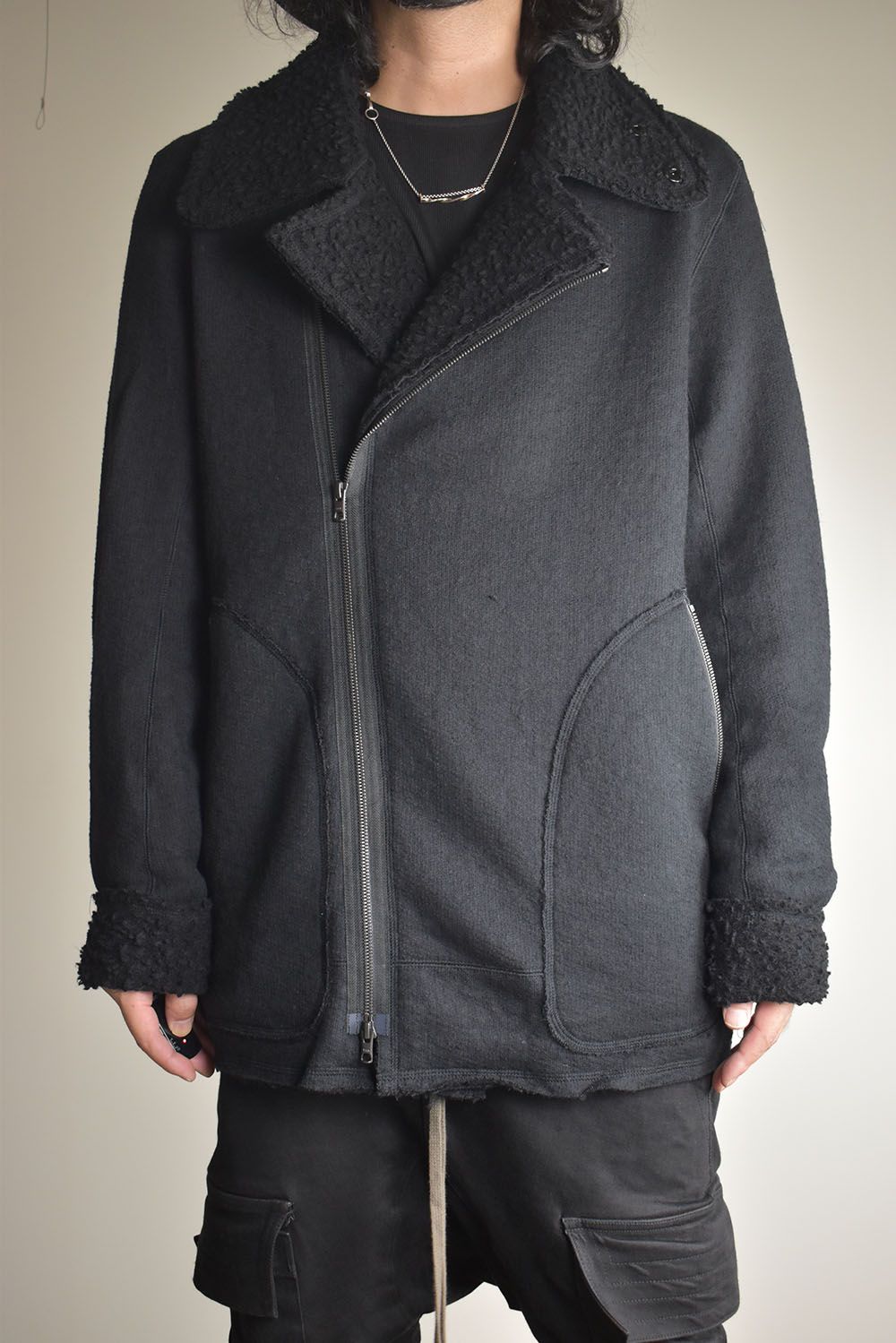 Dread Boa Zip Up Jacket"Black" / ドレッドボアジップアップジャケット"ブラック"