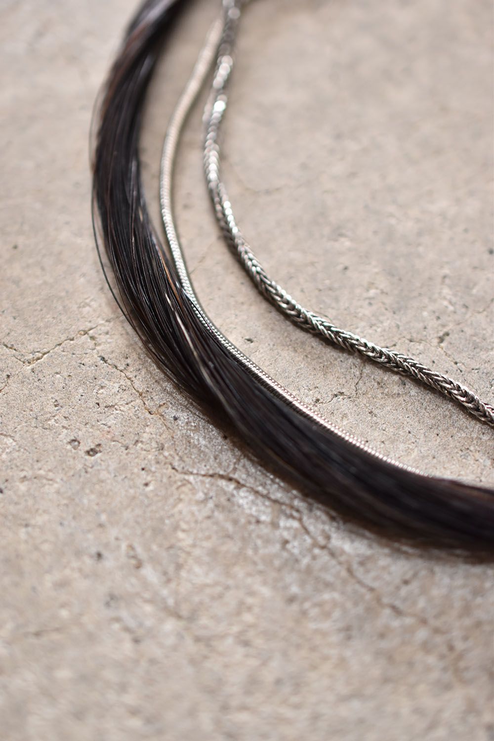 Horse Hair Bracelet & Necklace"Black"/ホースヘアーブレスレット&ネックレス"ブラック"