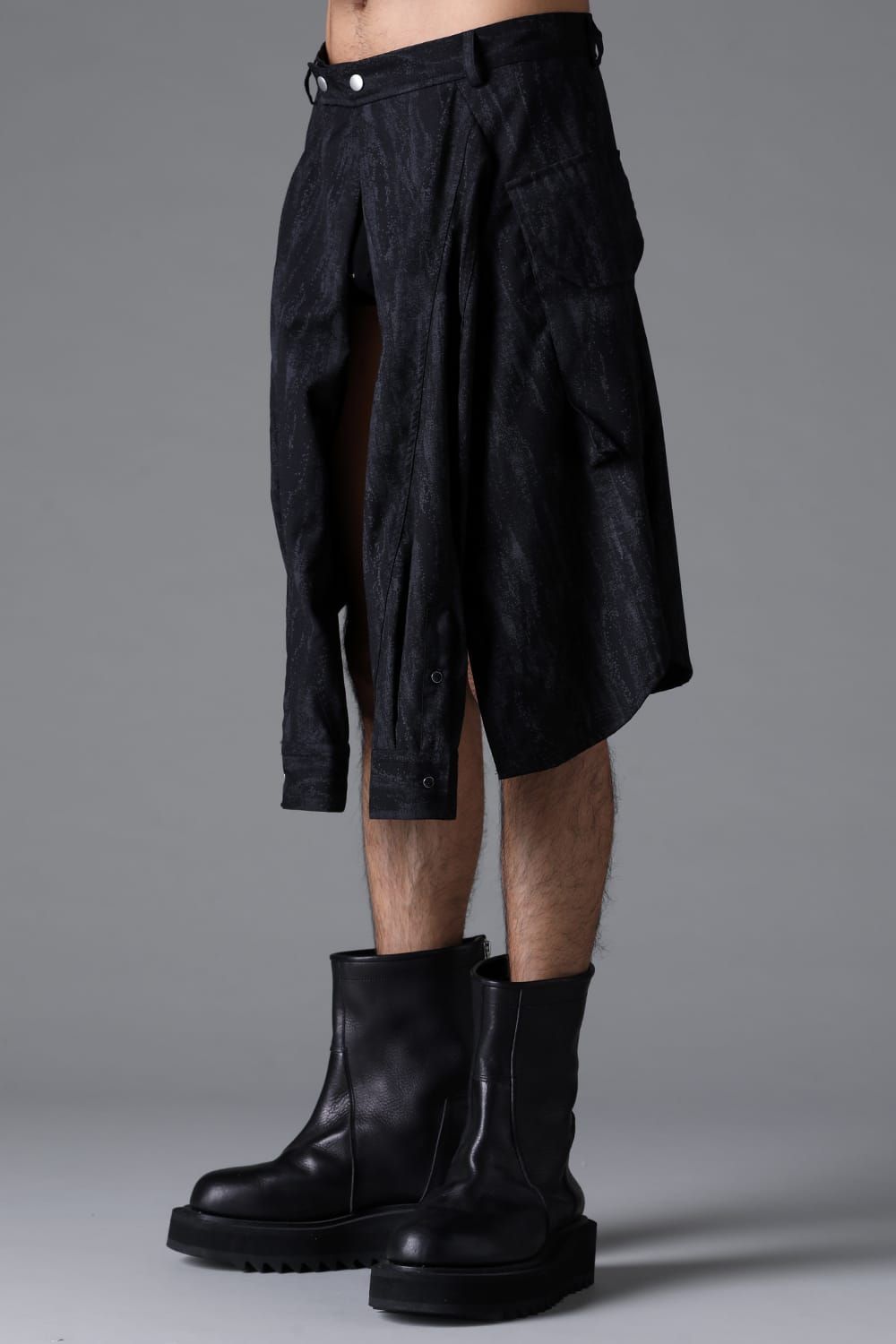 《2026SS先行予約》Abstract Sleeve Wrap Skirt"Black / Grey /Brown" / アブストラクトスリーブラップスカート"ブラック/グレー/ブラウン"
