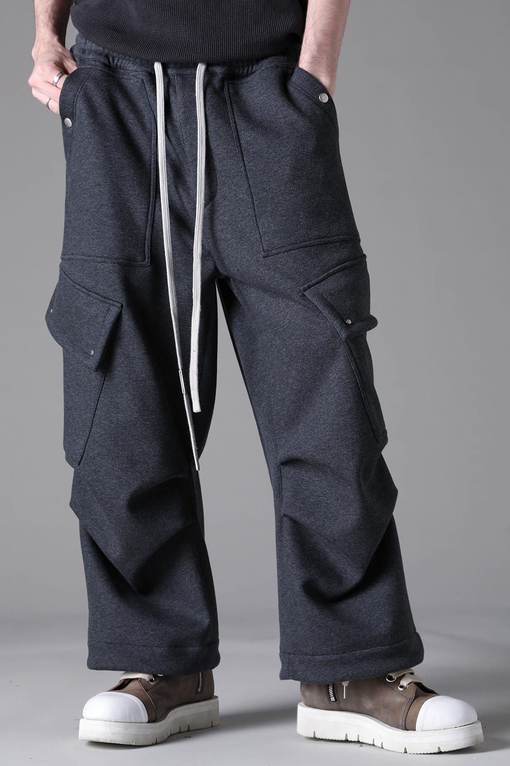 《2026AW先行予約》 Bonded Cargo Wide Pants"Black / D.Grey" ボンデッドカーゴワイドパンツ"ブラック/ダークグレー"