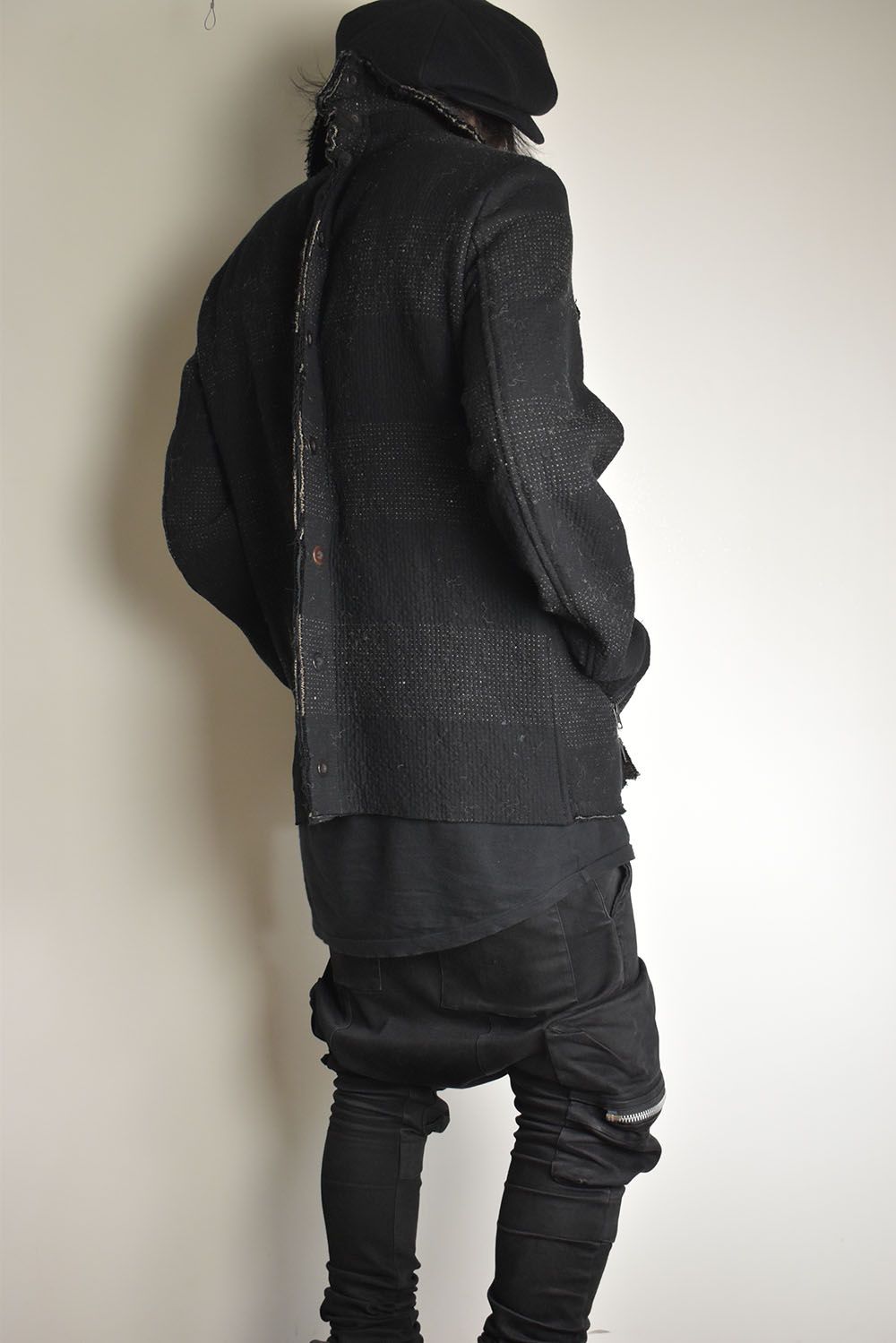 REVERSIBLE ZIP UP JACKET"Black"/リバーシブルジップアップジャケット"ブラック"