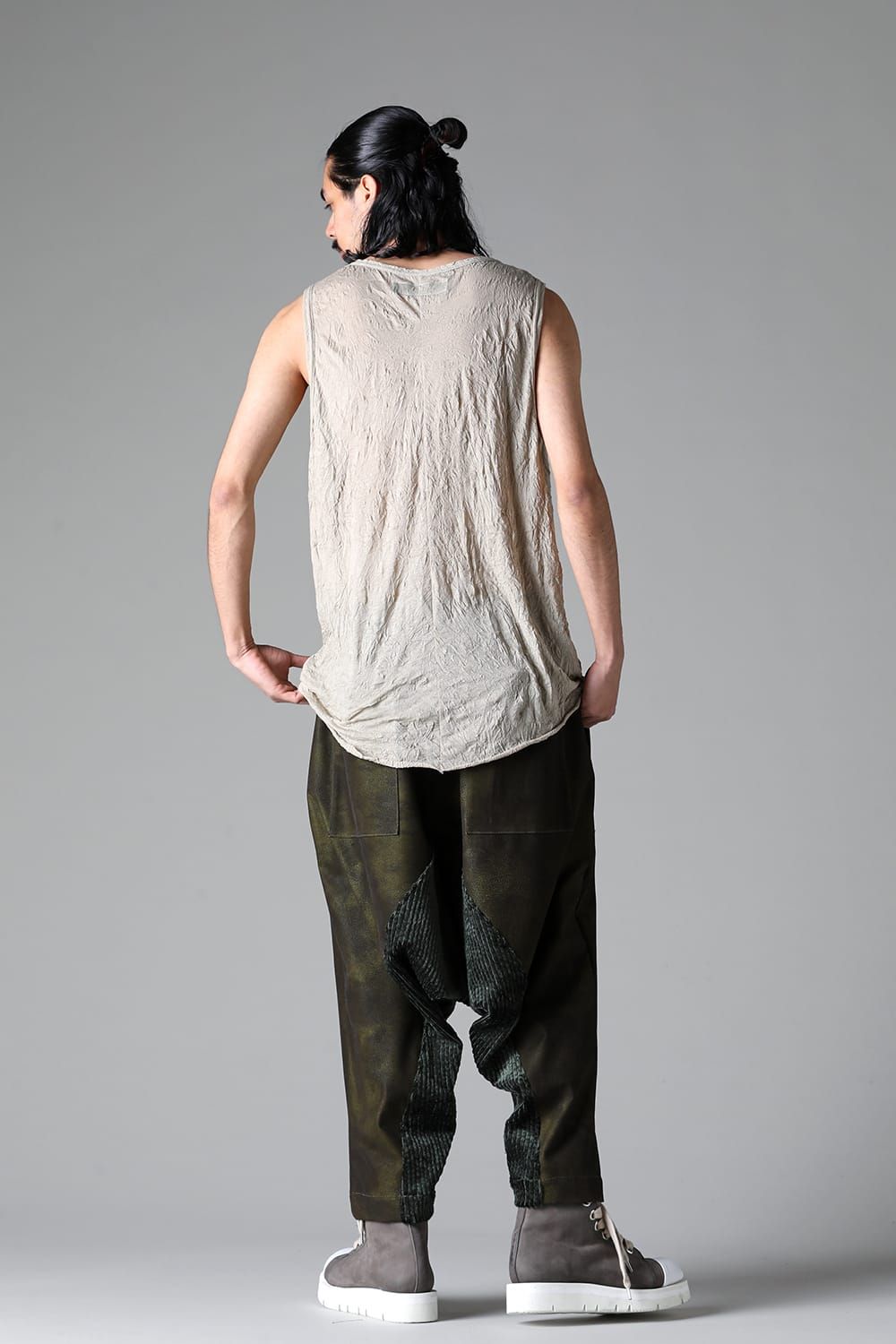 《2025AW先行予約》Gauze Washer Tank Top"Black / Grey / Ivory /Beige" /ガーゼワッシャタンクトップ"ブラック / グレー / アイボリー /ベージュ"