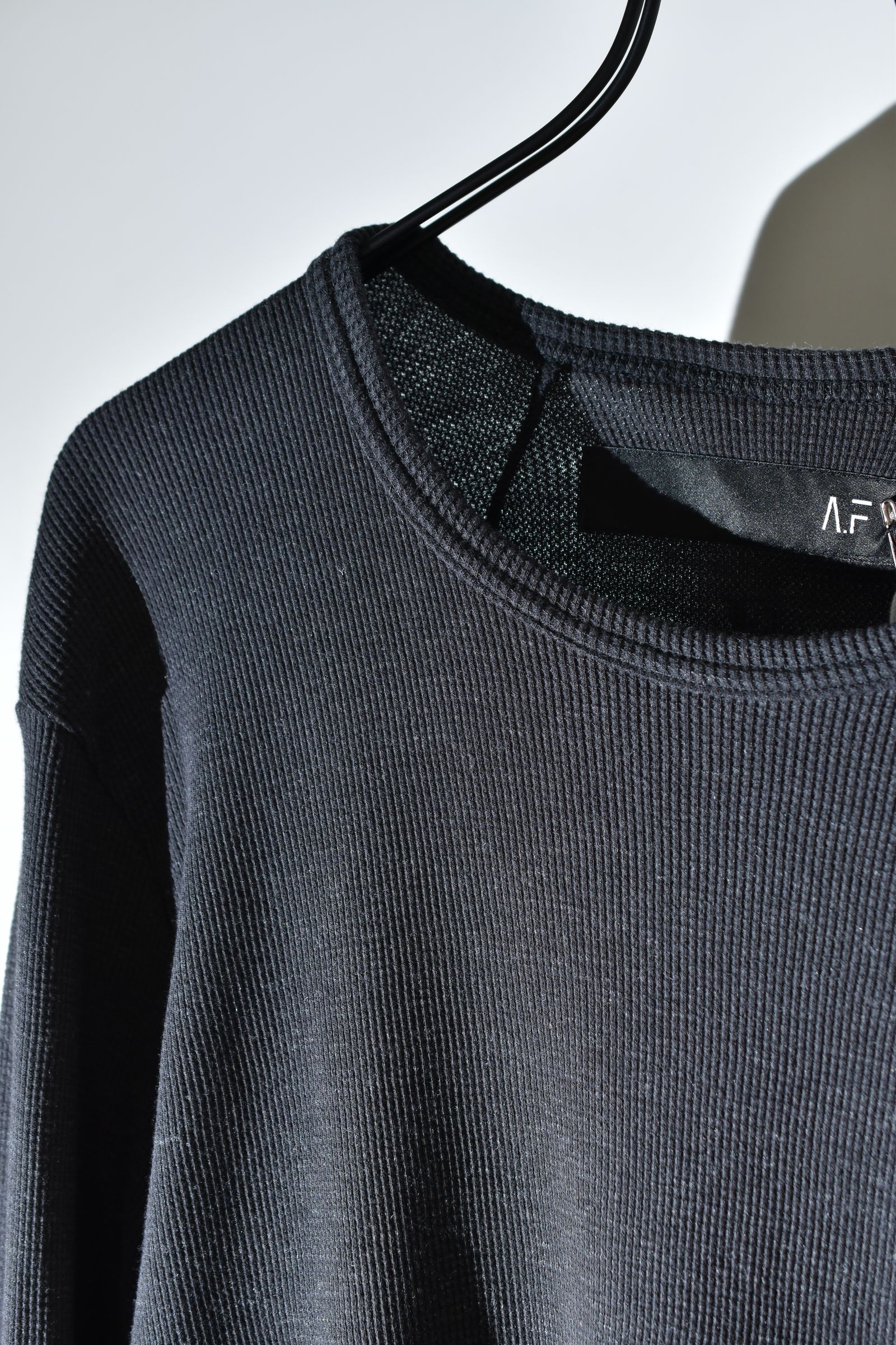 Back Printed Waffle Jersey Long  Sleeve Tee"D.Grey" バックプリントワッフルジャージーロングスリーブTee"ダークグレー"