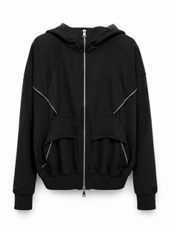 《2027SS先行予約》Zip Hoodie "Black / L.Grey / Ivory" / ジップフーディ"ブラック / ライトグレー /アイボリー"