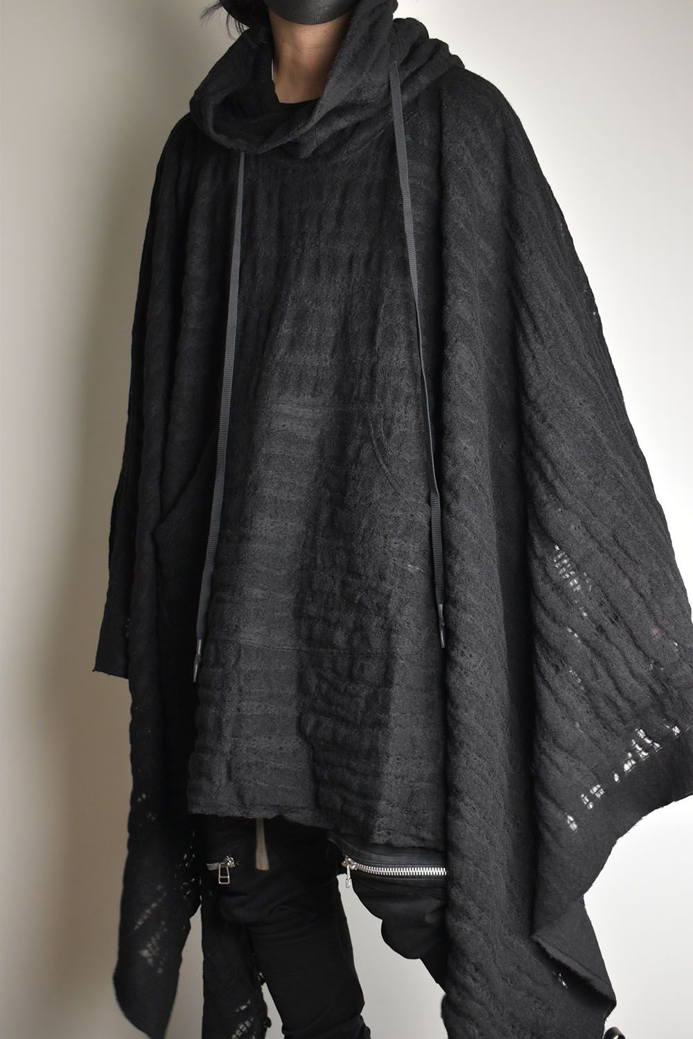 HOODIE PONCHO"Black"/フーディポンチョ"ブラック"