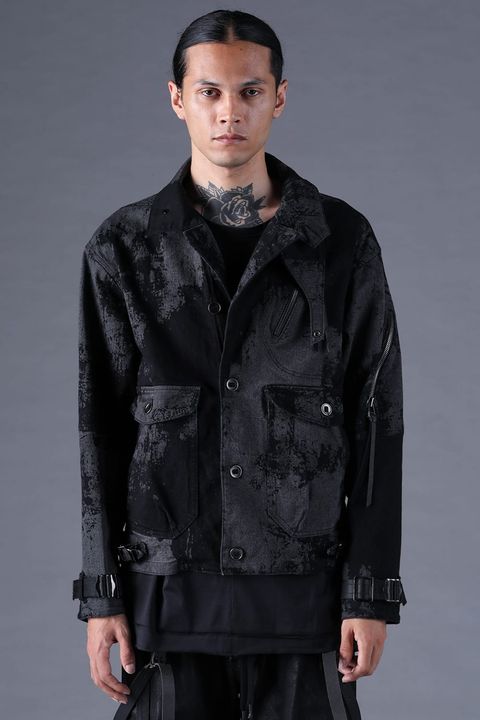 《2027SS先行予約分》Brushed-Coated Work Jacket"Black" / ブラッシュコーティングワークジャケット"ブラック"