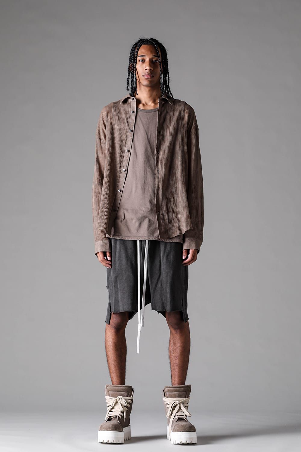《2027SS先行予約》Stripe Buck Button Shirts"Black Stripe / White Stripe / Brown Stripe" / ストライプバックボタンシャツ"ブラックストライプ /ホワイトストライプ /ブラウンストライプ"