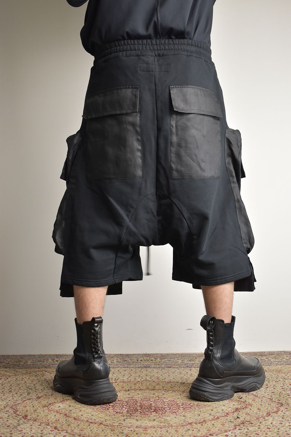 Combi Srouel Sweat Shorts"Black" / コンビサルエルスウェットショーツ"ブラック"