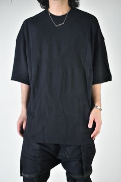 Deformed Stripe Pattern Jumbo Tee "Black" /ディフォルメドストライプパターンジャンボTee"ブラック"