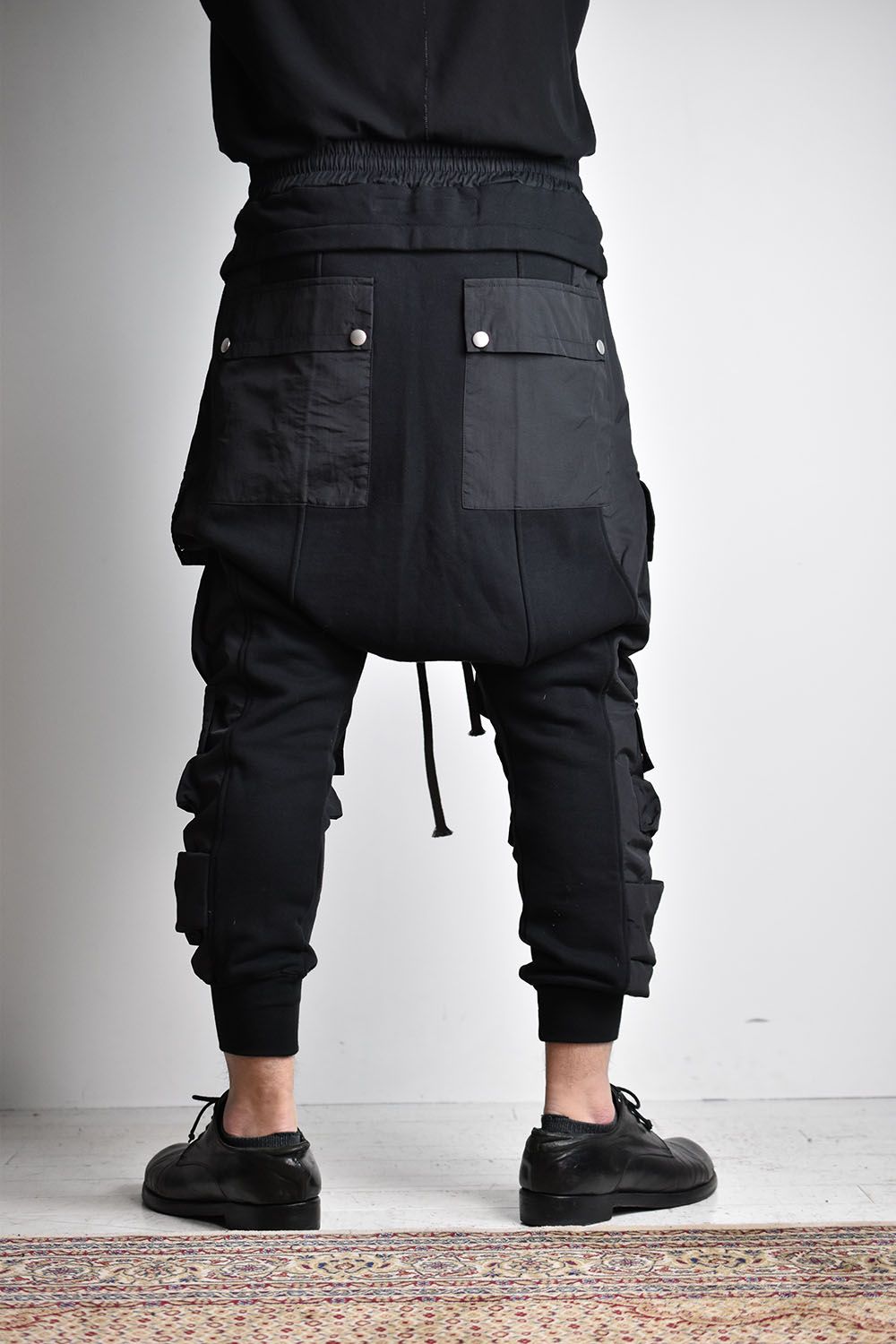 Cargo Sarouel Sweat Trousers"Black"/カーゴサルエルスウェットトラウザーズ"ブラック"