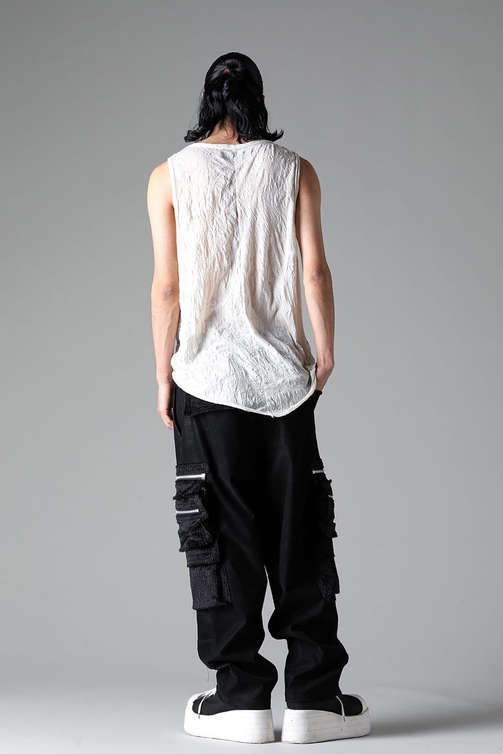 《2025AW先行予約》Gauze Washer Tank Top"Black / Grey / Ivory /Beige" /ガーゼワッシャタンクトップ"ブラック / グレー / アイボリー /ベージュ"