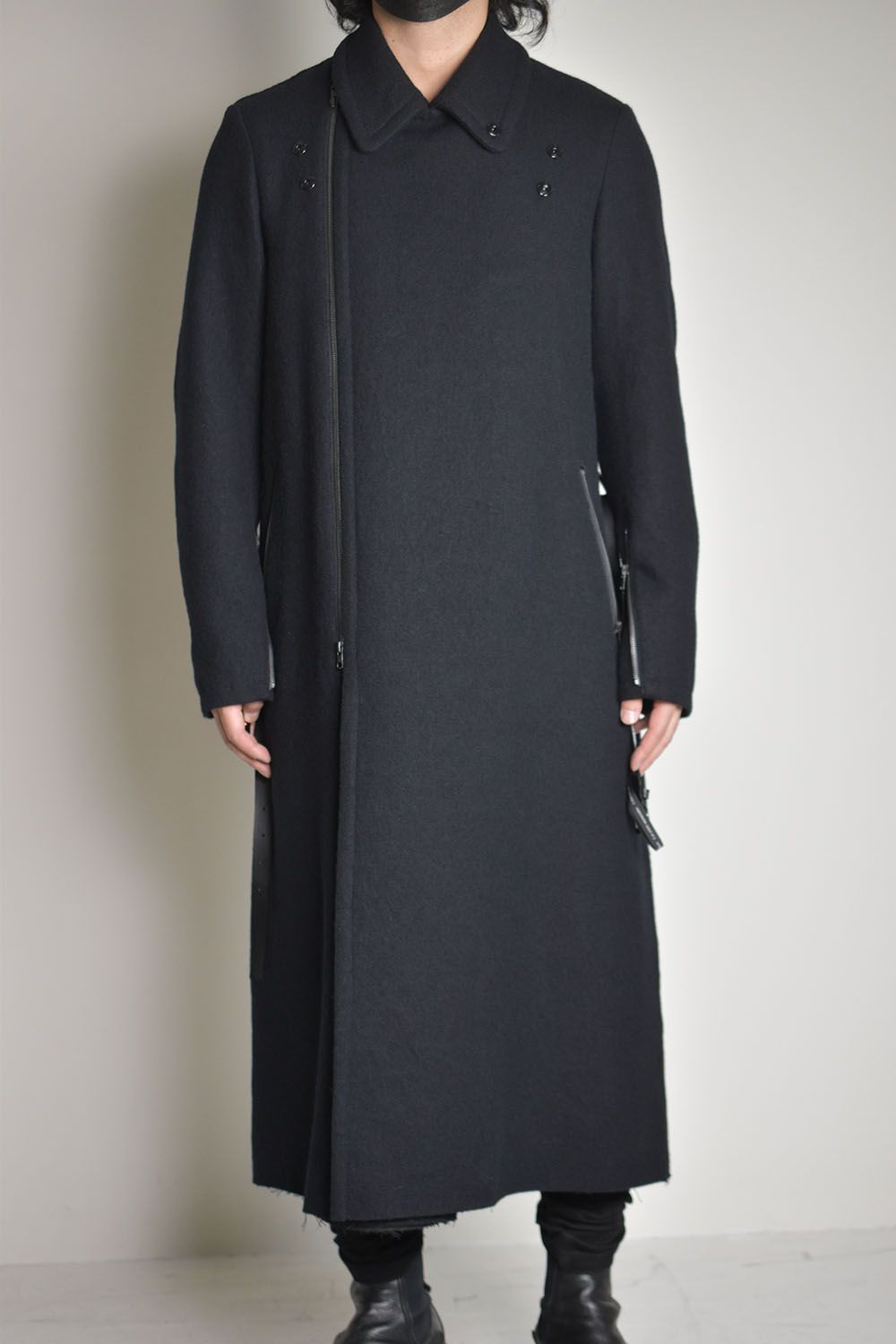 BIKER STYLE LONG COATBlack/バイカースタイルロングコートブラック - 1(S)