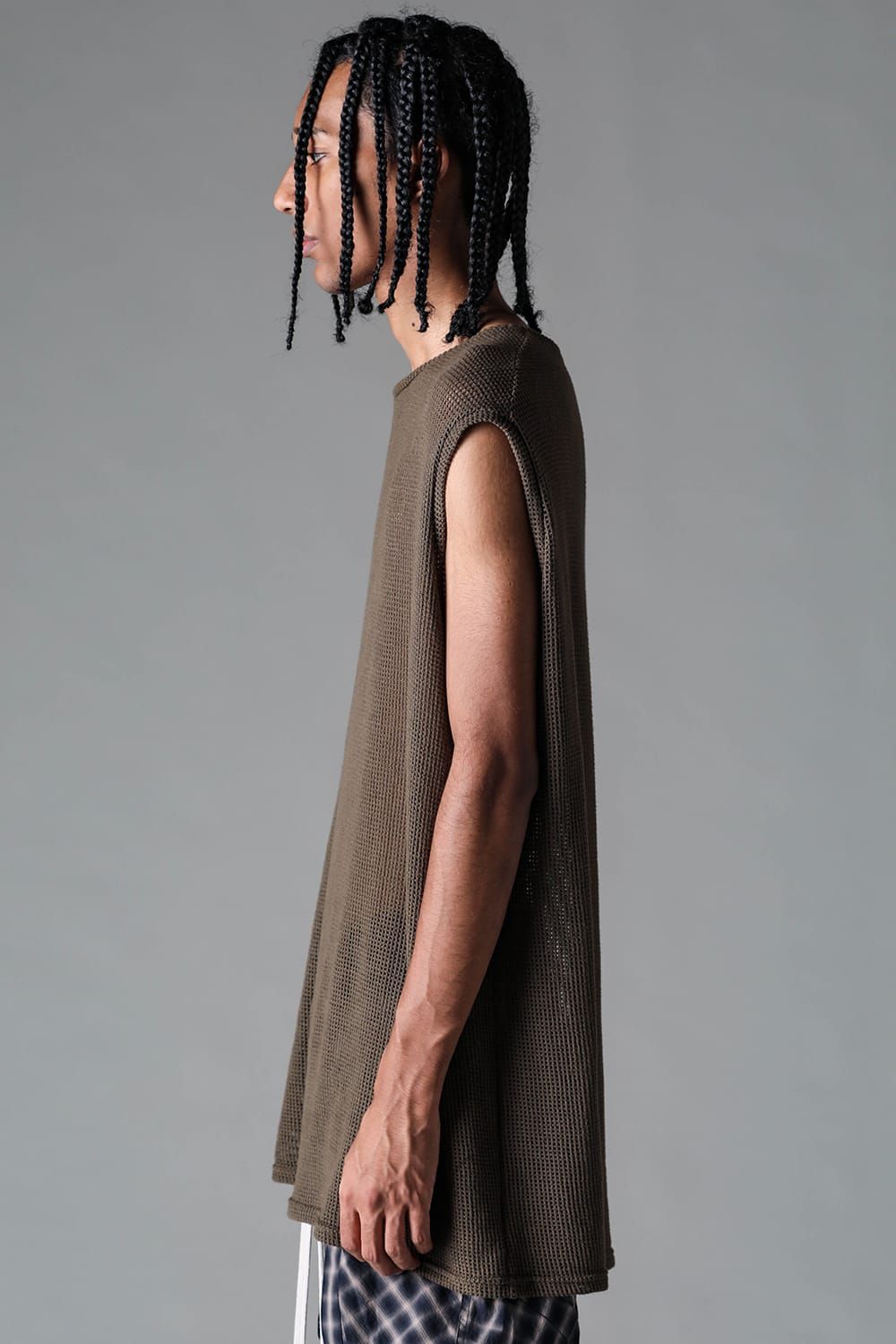 《2027SS先行予約》Mesh Tank Top "Olive" / メッシュタンクトップ "オリーブ"