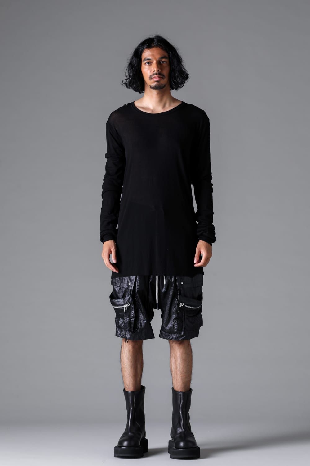 《2026SS先行予約》Gauze Jersey Long Sleeve"Black / Cream /White /Stone /Brown" / ガーゼジャージーロングスリーブ"ブラック/クリーム/ホワイト/ストーン/ブラウン"