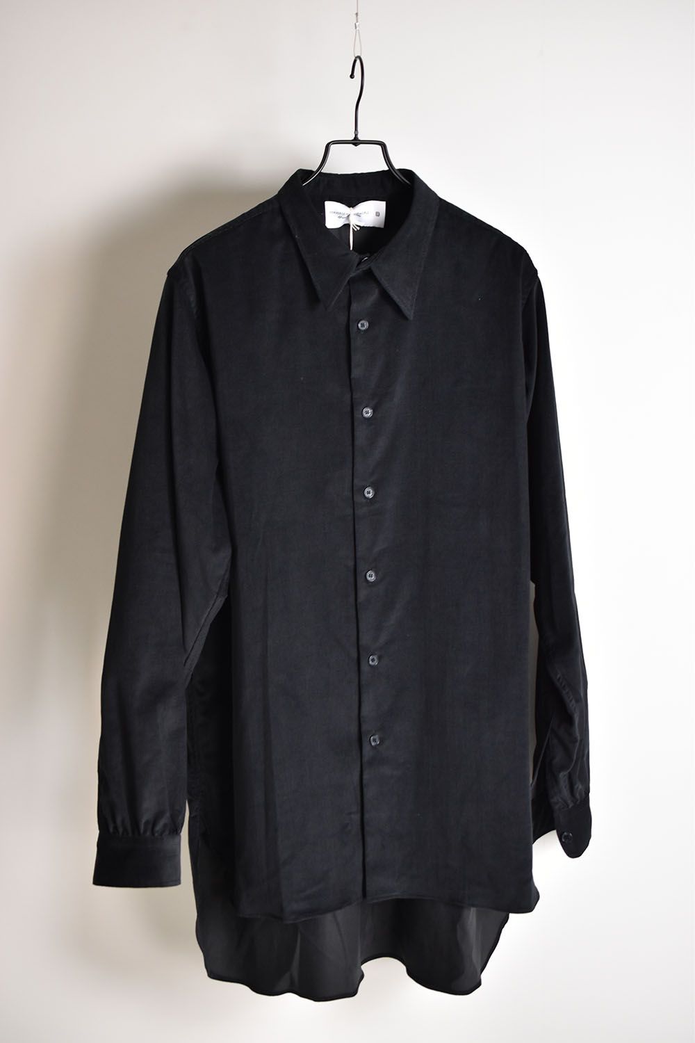 Long Shirts"corduroy"/コーデュロイロングシャツ"ブラック"