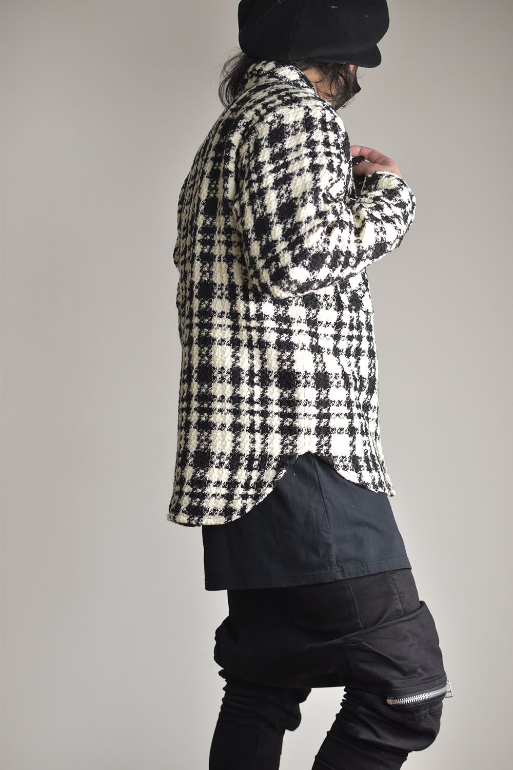 Houndtooth Check Shirt Jacket"Black×White"/ハウンズトゥースチェックシャツジャケット"ブラック×ホワイト"