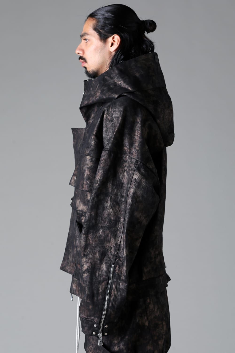 《2025AW先行予約》Metal Steam Camouflage Hooded Blouson"Black × Beige" / メタルスチームカモフラージュ フーデッドブルゾン"ブラック×ベージュ"