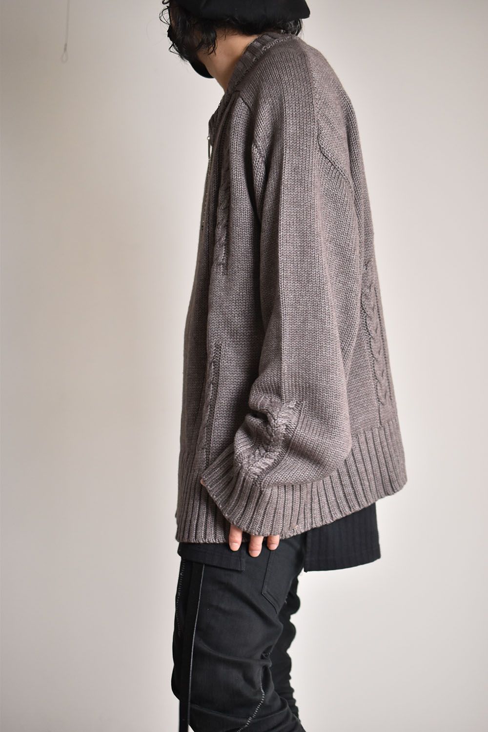 Low Gauge Knit Pullover"Grey"/ローゲージニットプルオーバー"グレー"