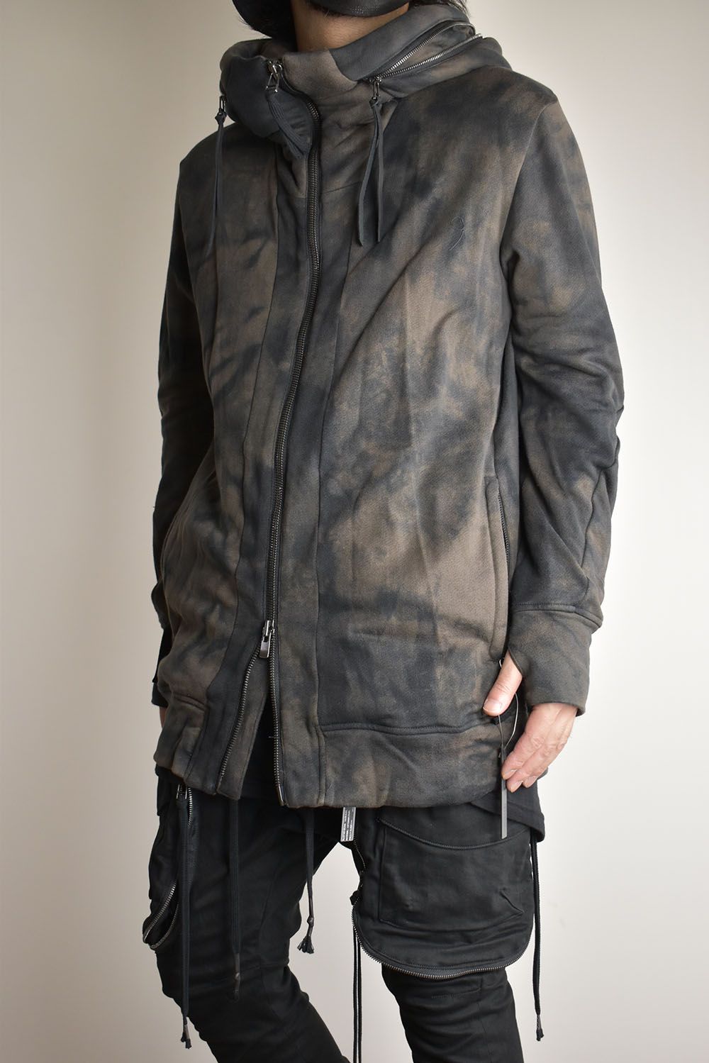 Non Ply Yarn Lined Hooded Jacket"Dust" /  無撚糸裏毛フーデッドジャケット"ダスト"