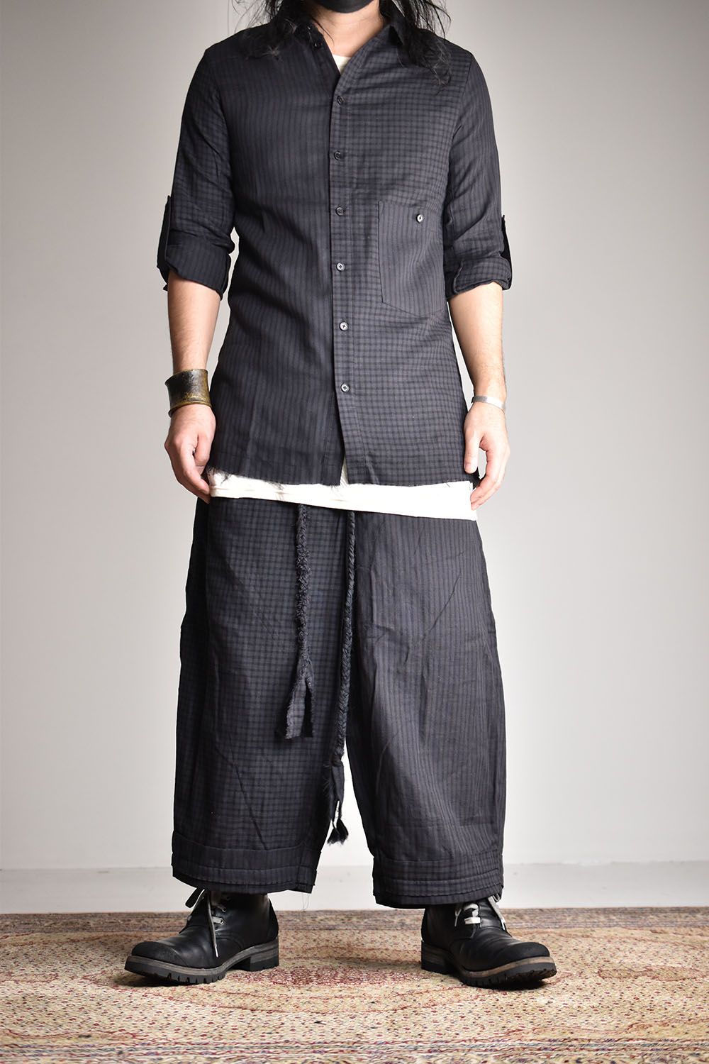 股上39ALEKSANDR MANAMIS CHECK  WIDE PANT