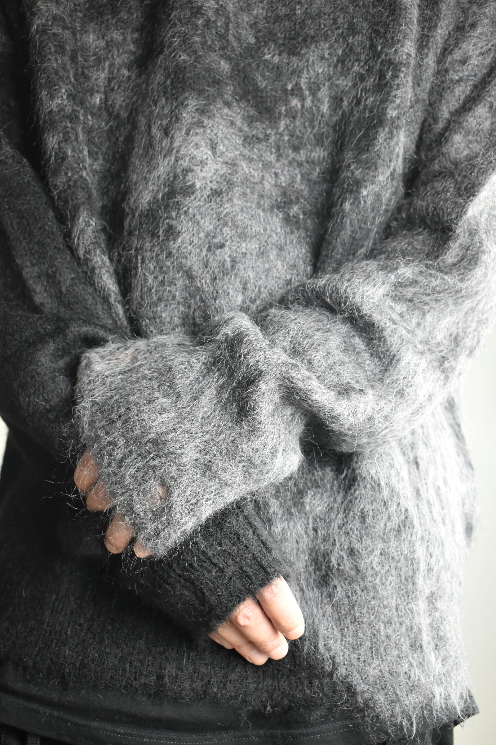Gradation Mohair Knit Pullover"Black" / グラデーションモヘアニットプルオーバー"ブラック"