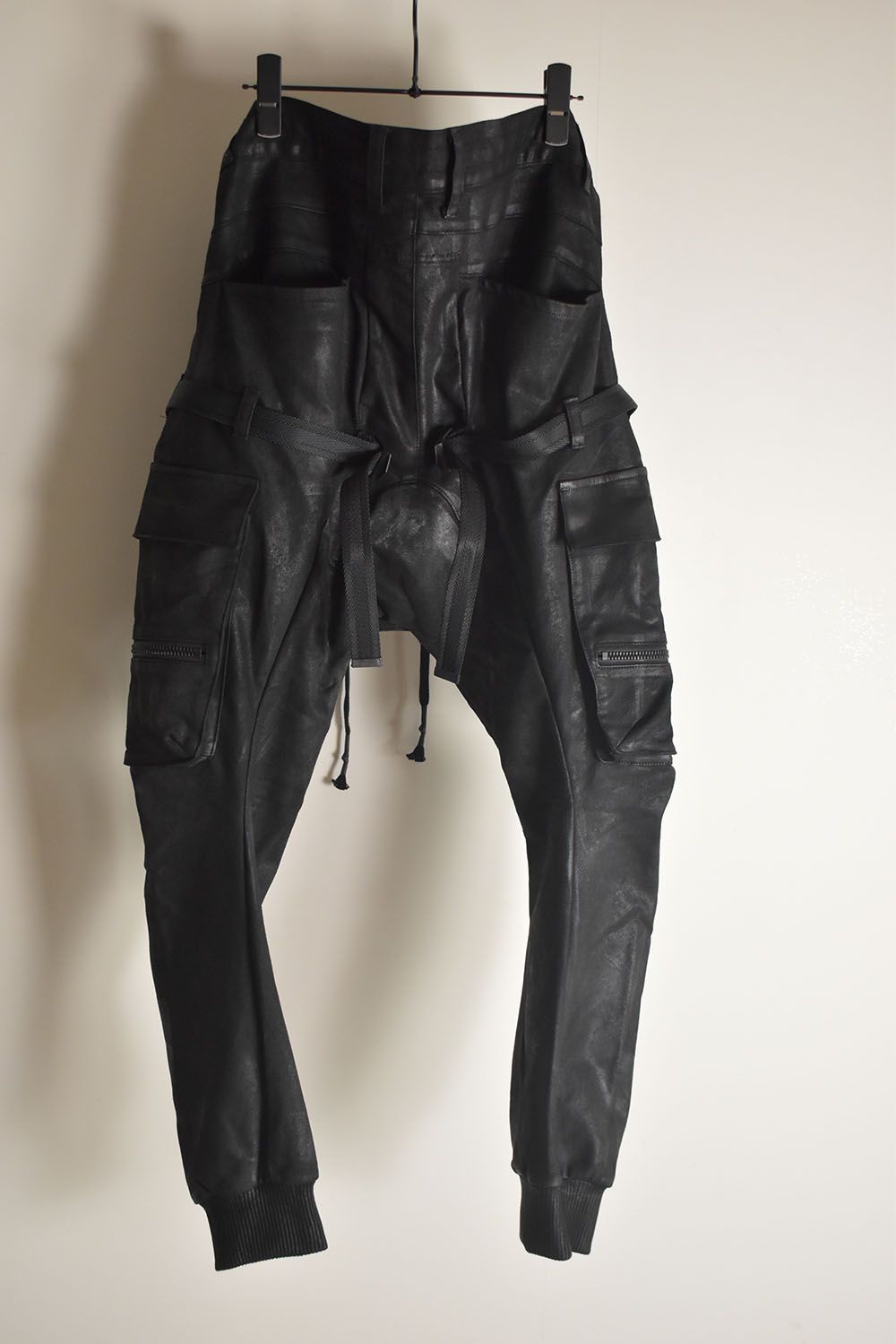 Product Coating Bag Attached Cargo Jogging Pants"Black" / 製品コーティングバッグアタッチドカーゴジョグパンツ"ブラック"