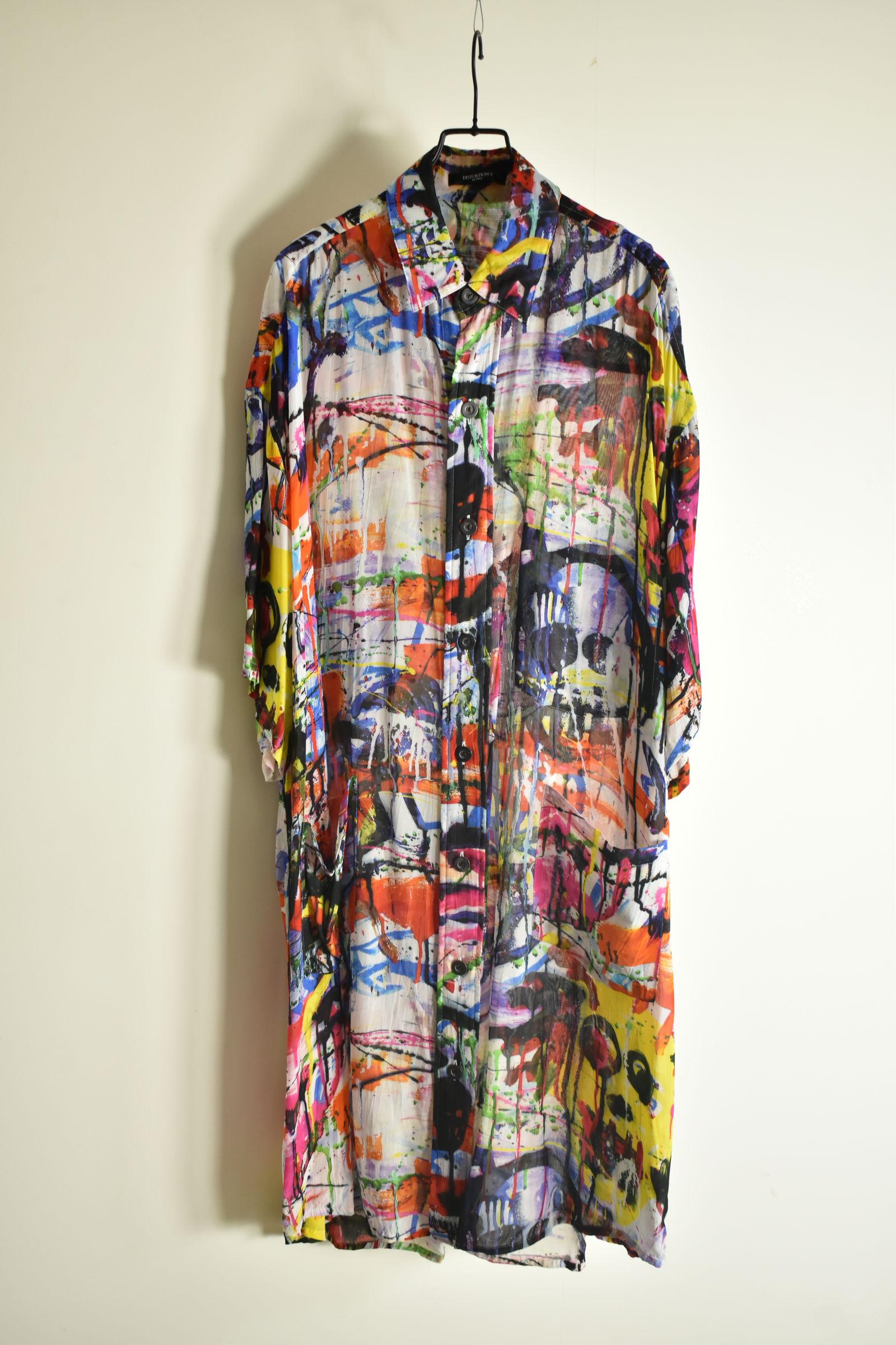 Rayon Chiffon Inkjet Print Short-Sleeved Big Shirt&Dress"Color Print" / レーヨンシフォンインクジェットプリント半袖ビッグシャツ / ワンピース"カラープリント"