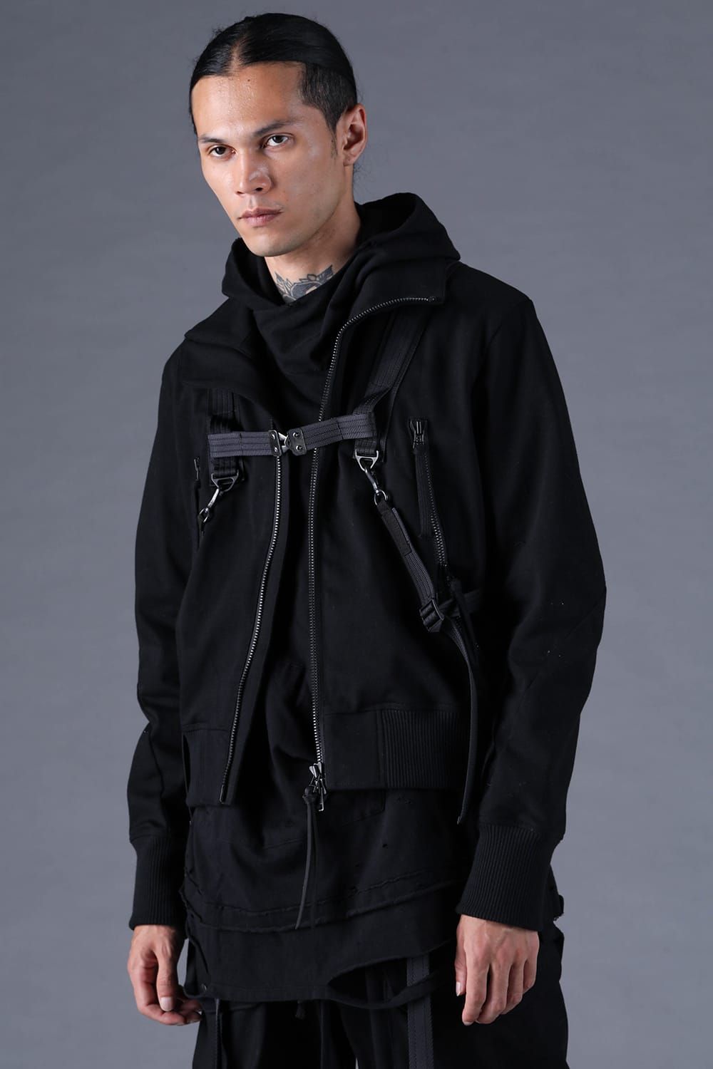 《2027SS先行予約分》Dry Jersey Harness Belt Blouson"Black" / ドライジャージハーネスベルトブルゾン"ブラック"