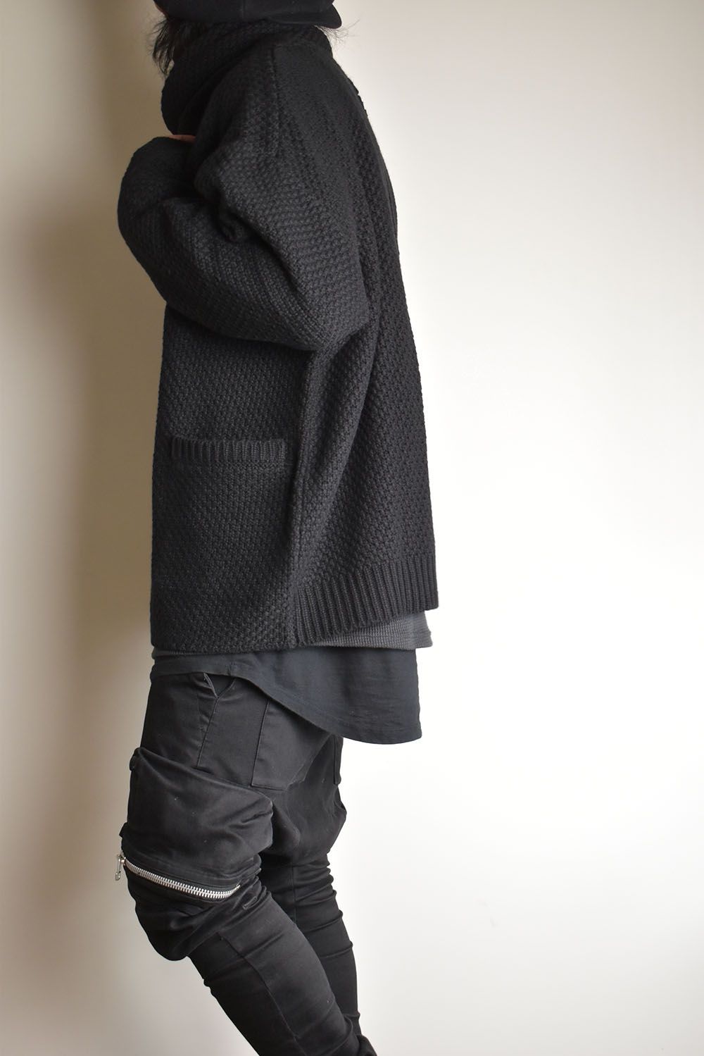 1.5G Snap Cardigan "Black" / 1.5Gスナップカーディガン"ブラック"