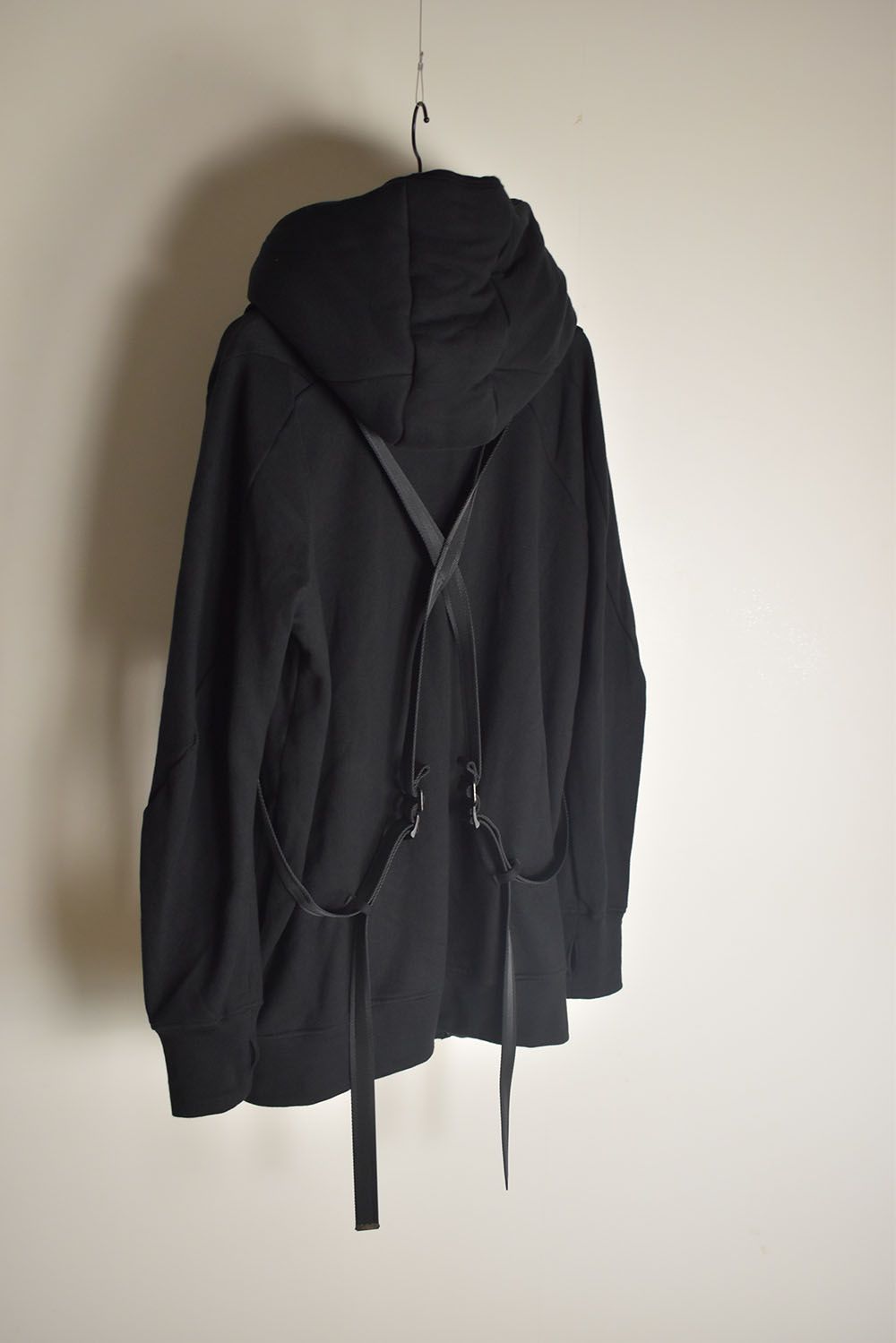 Non-Flammable Fleece Harness Belt W-Zip Hooded Jacket  "Black" / 無燃糸裏毛ハーネスベルトWジップフーデッドジャケット"ブラック"
