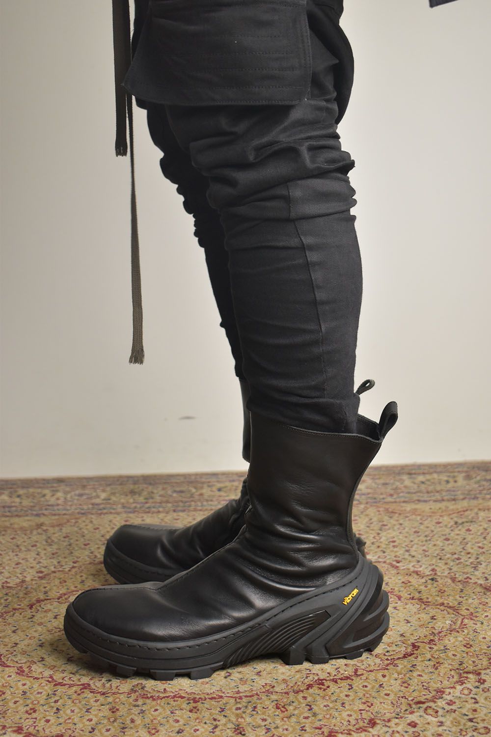 Over Lock Side Zip Boots_Maryam Horse Front "Black" / オーバーロックサイドジップブーツ マリアムホースフロント"ブラック"