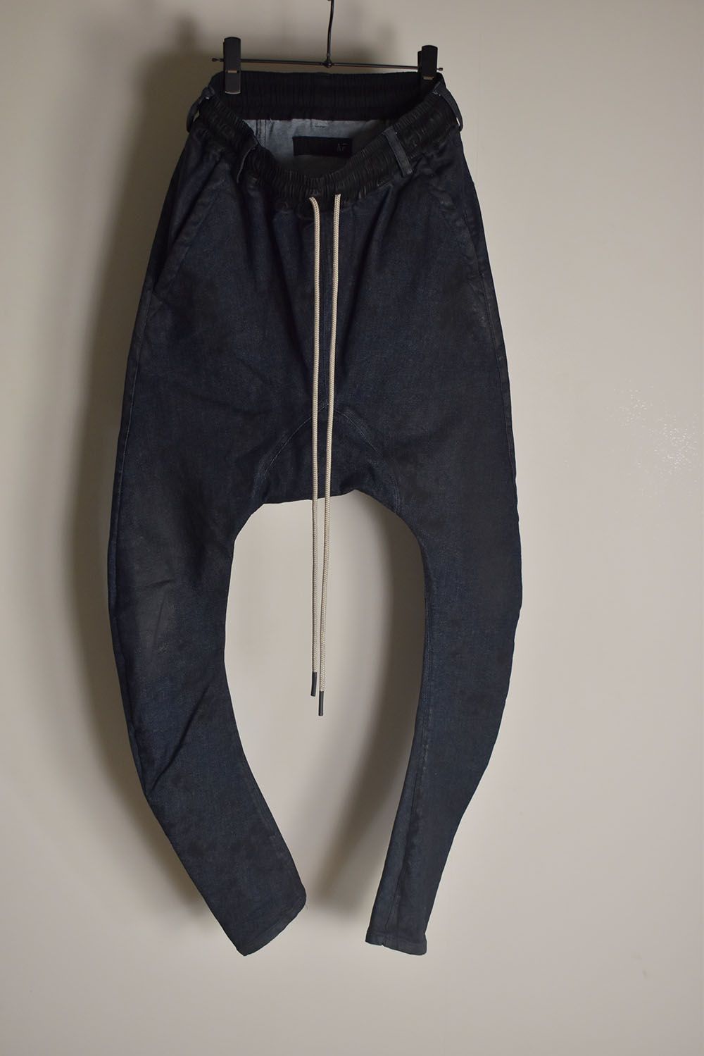 Coated Stretch denim Sarouel skinny"Blue" / コーティングストレッチデニムサルエルスキニー"ブルー"